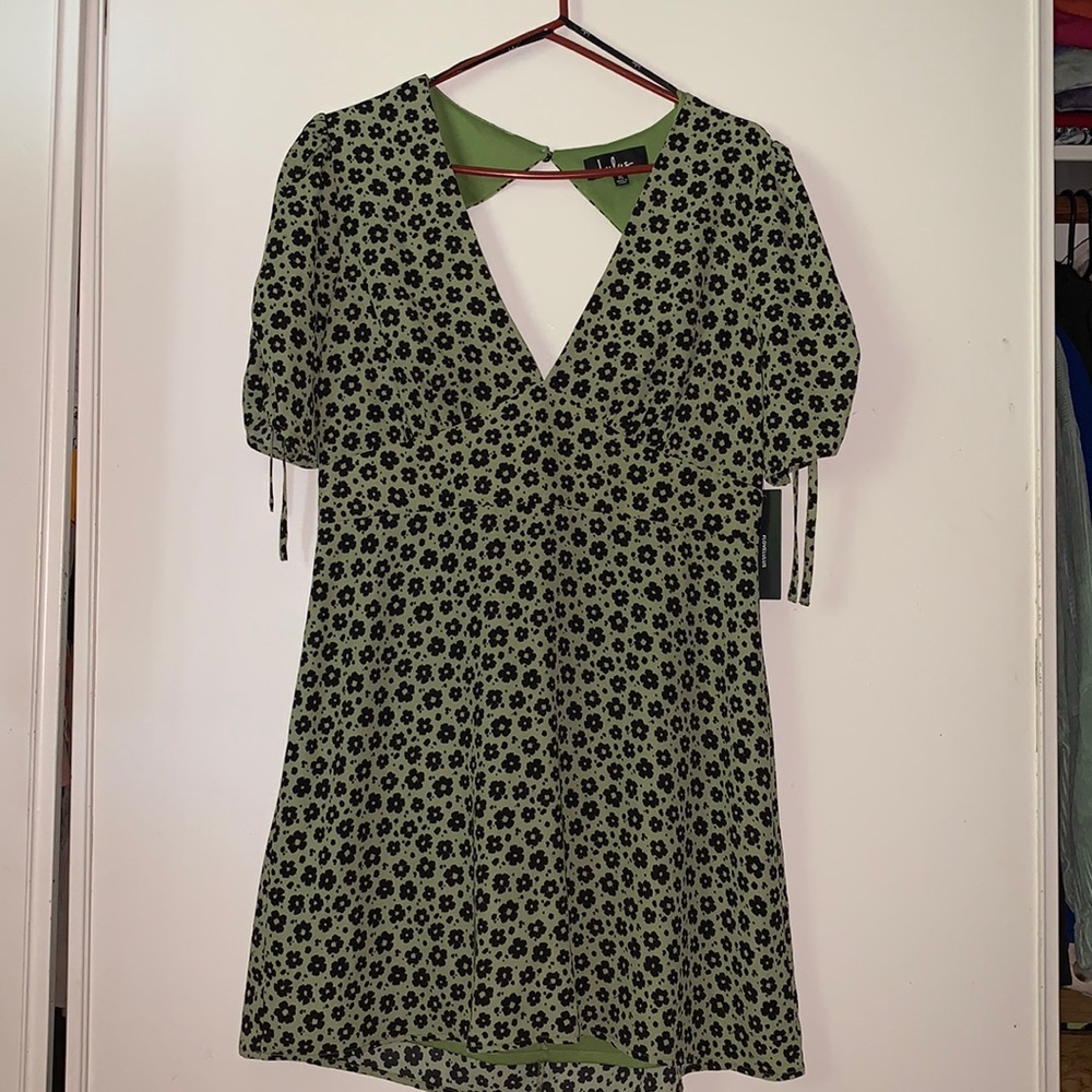 Lulus Green & Black dress